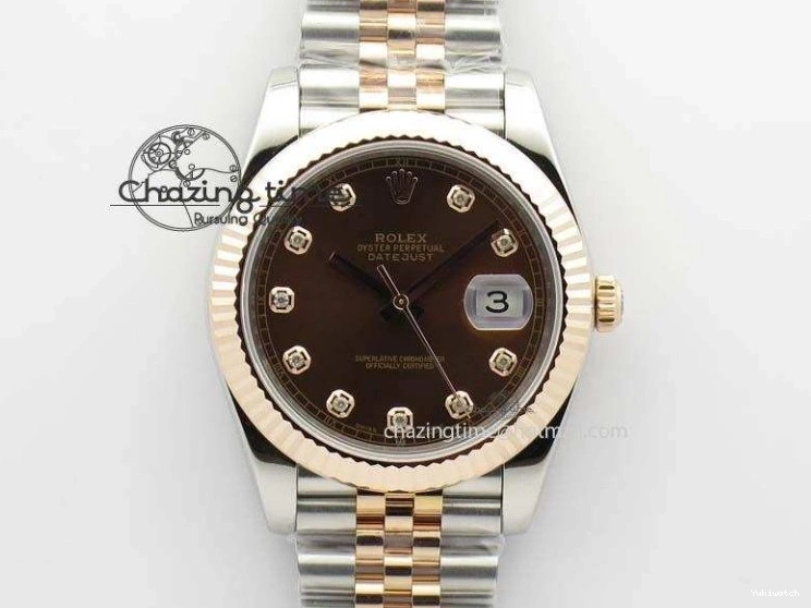 DateJust Dial Jubilee On Bracelet Best RG Fluted Noob 1:1 41mm Wrapped A3235 Brown Edition 126303 Diam Bezel 1231